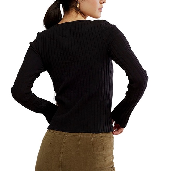 Brand New With Tags Free People Black Tilly Cardigan Size XL - Picture 2 of 4